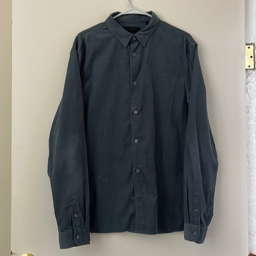 All Saints Birchwood Corduroy Ramskull Shirt